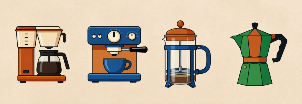 Préparation de votre café d'orge dans différentes machines